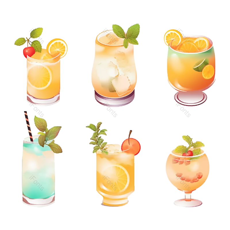 夏天图片,插画元素,水果PNG,设计元素免抠素材